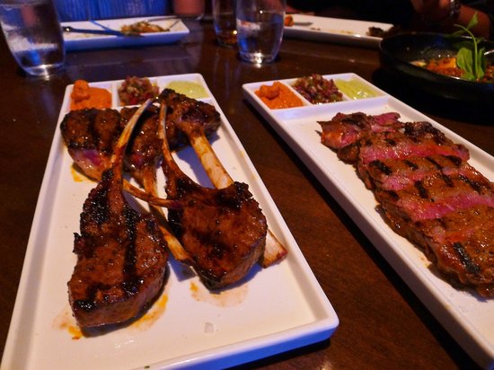 Mercat a la Planxa signature dishes Lamb Chops
Steak Frites
Chorizo Coca